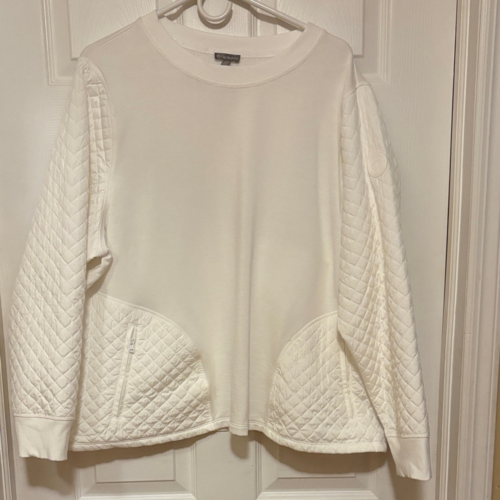 Talbots Ivory Quilted Top - Picture 1 of 5